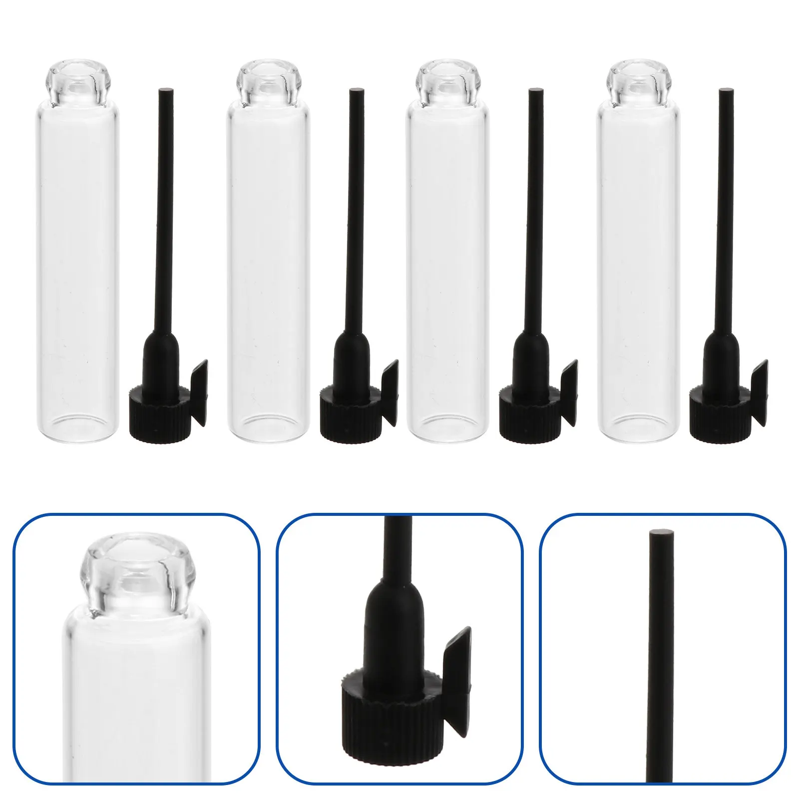 

50Pcs Essential Oil Aromatherapy Bottles 2Ml Mini Glass Portable Refillable Perfume Containers for Travel Storage