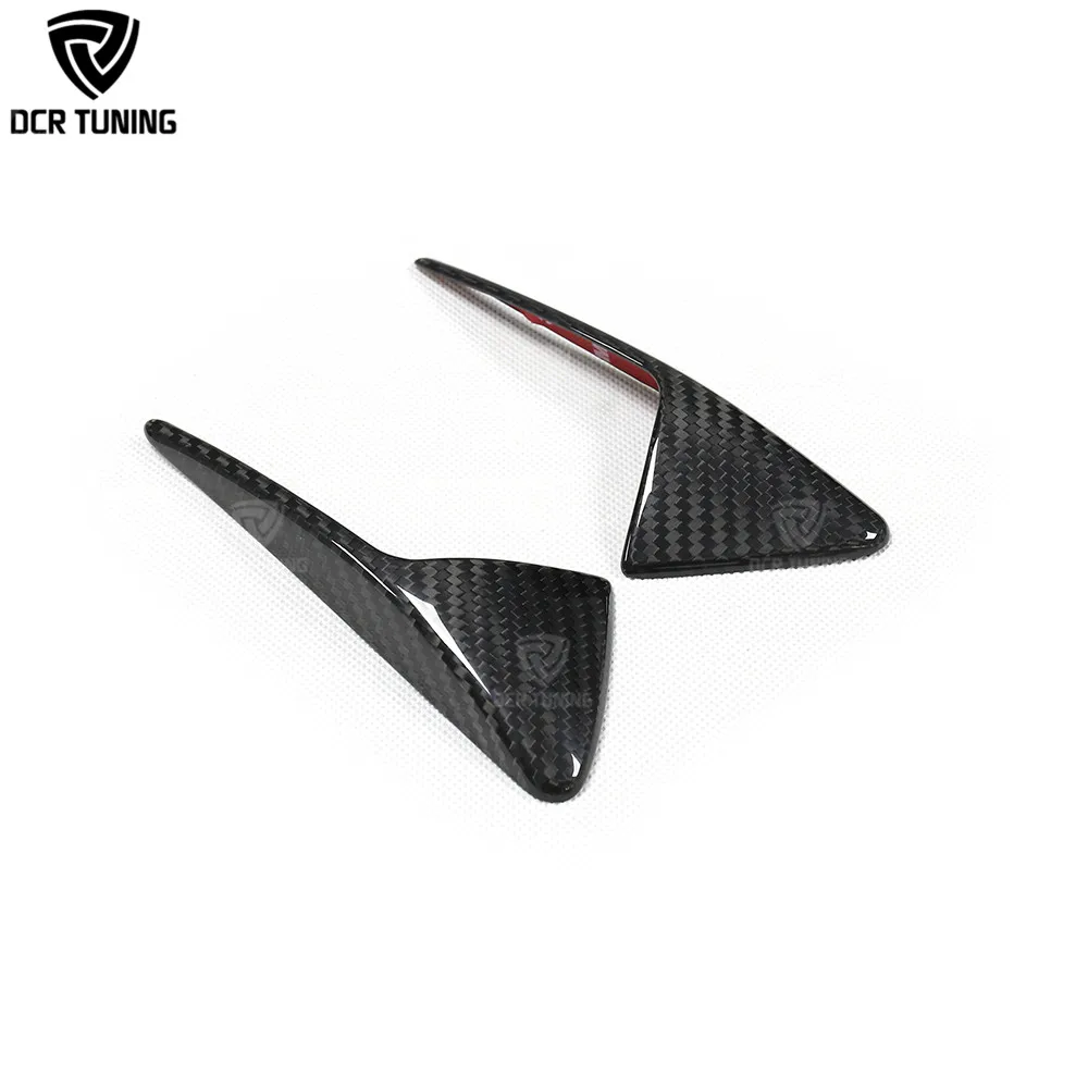 Real Carbon Fiber Side Camera Cover for Tesla Model S Model X Model 3 Dry Prepreg Carbon Trim Gloss
