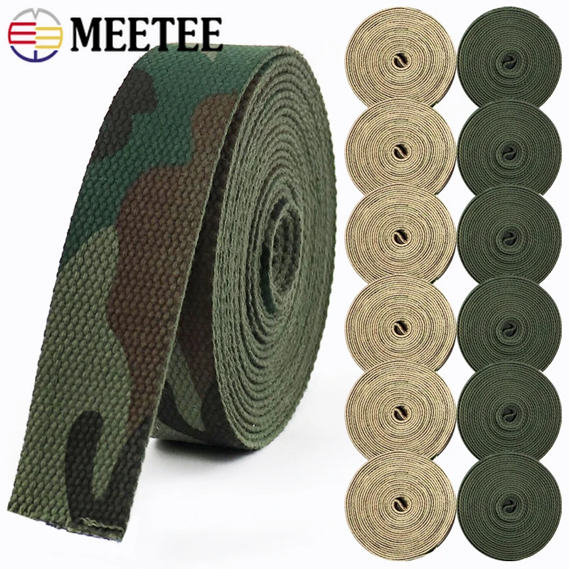 

5Meters 25/30/38mm 2mm Thick Camouflage Webbing Straps Belt Sling Bag Strap Ribbon Pet Collar Safety Band DIY Sewing Accessories