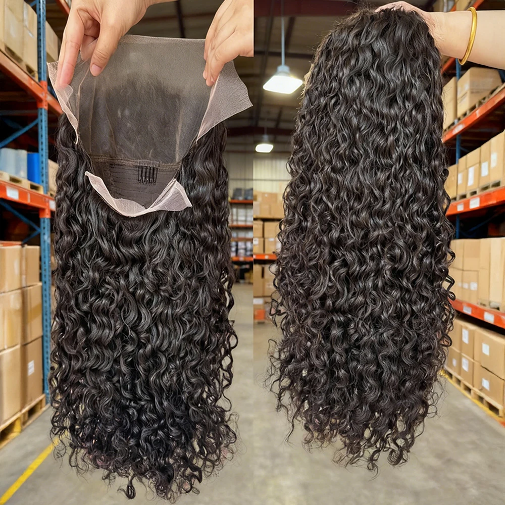 

Human Hair Curly Wig 13x6 Hd Lace Deep Wave Frontal Wig On The Net Curls Wig Hair Water Wave Natural Female Wig Vietnamese