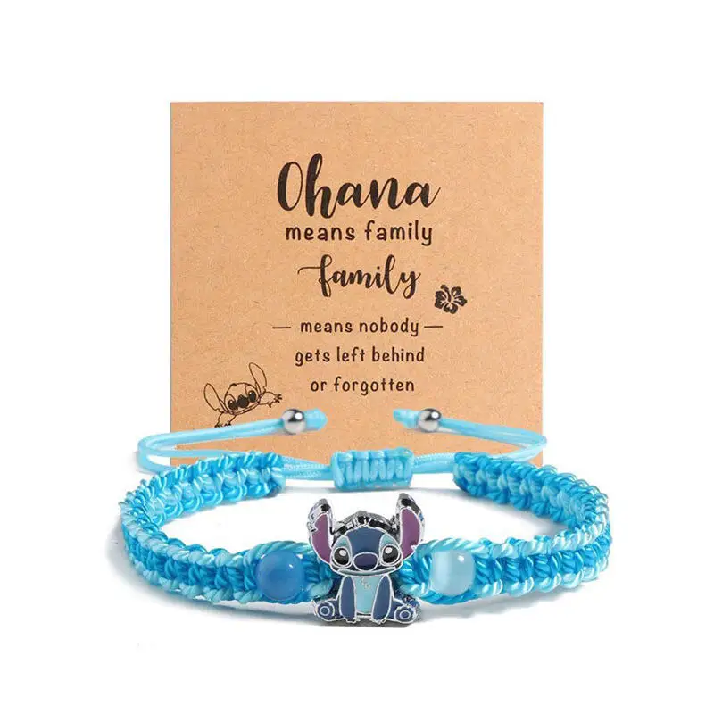 New comic Cartoon Stitch Girls Bracelet Lilo & Stitch Anime Braided Bracelet Jewelry Women's Children Christmas Gift Stich Toy