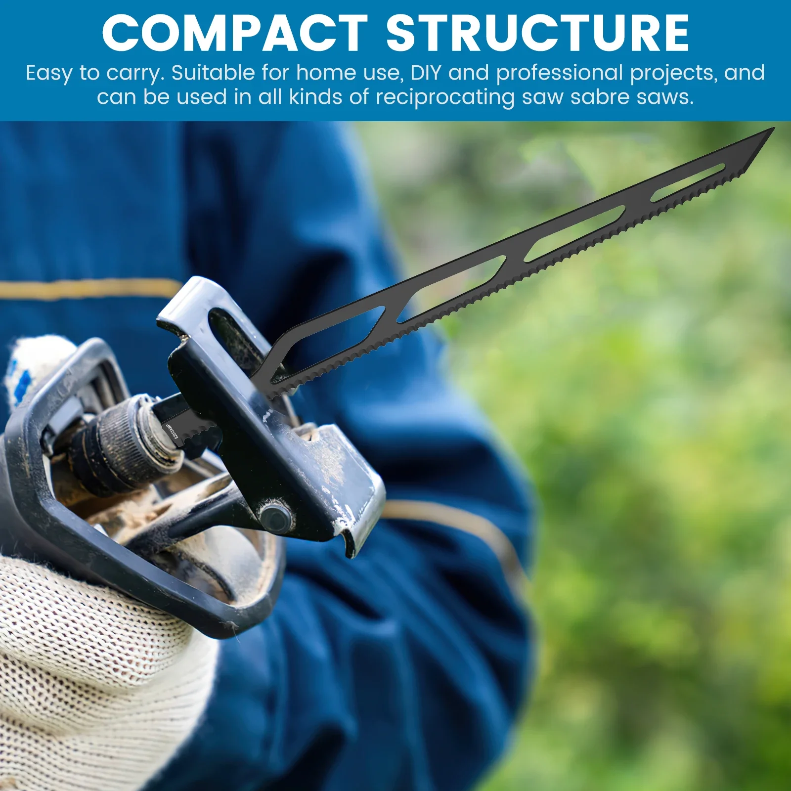 1 szt. 400mm Brzeszczoty do piły szablastej, piła szablasta, piła ręczna, uniwersalne do cięcia kartonu, dywanów, skóry, pianki, polistyrenu, brzeszczoty do piły, narzędzie