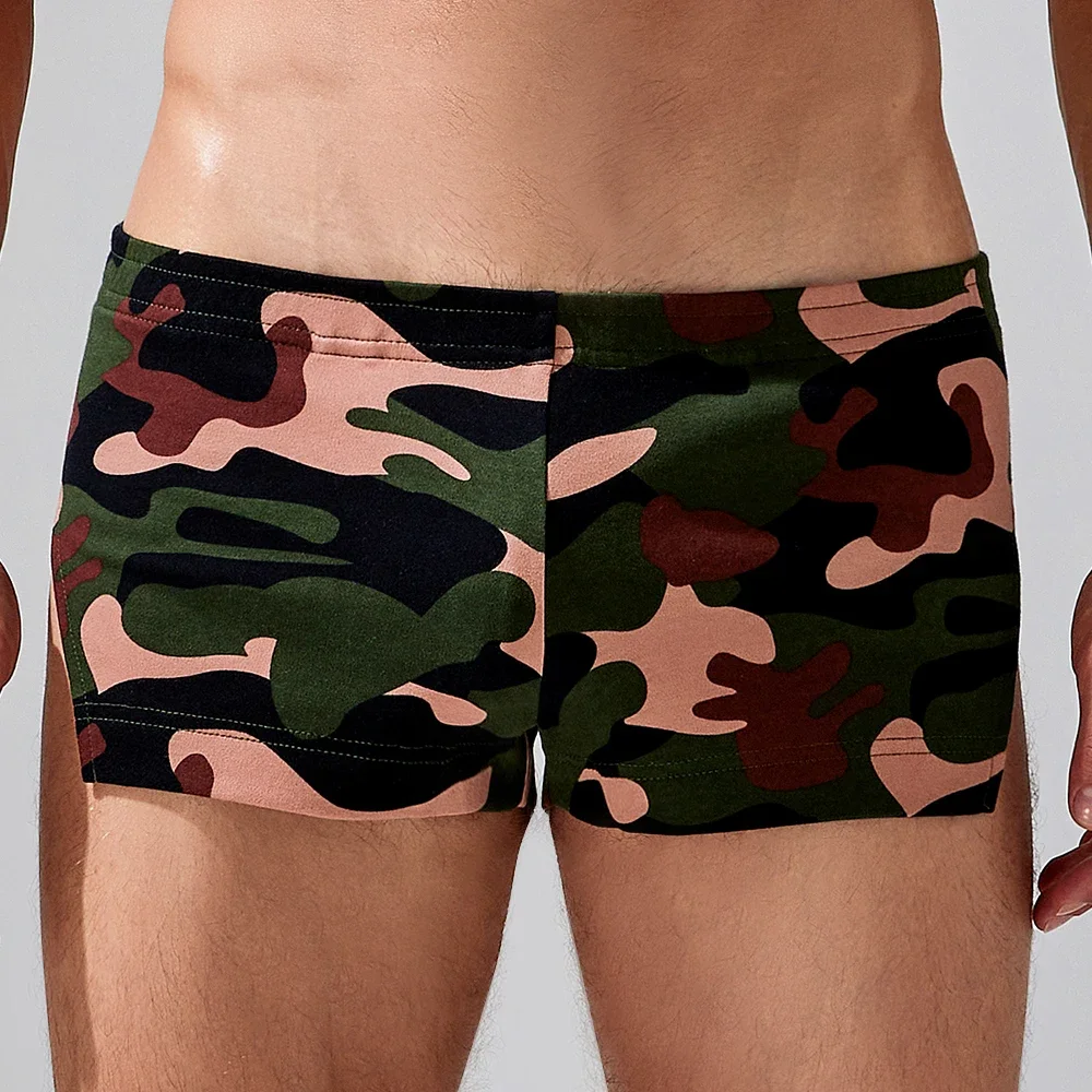 SEOBEAN pantalones cortos de camuflaje de lado a lado para el cuerpo, novedad