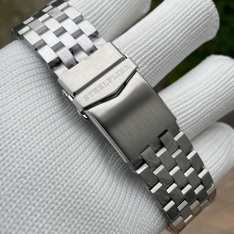 ساعة أوتوماتيكية للرجال من STEELDIVE فاخرة 42 مللي متر ساعة يد ميكانيكية غواص 20ATM مقاومة للماء C3 مضيئة الياقوت NH35 كاليفورنيا الهاتفي