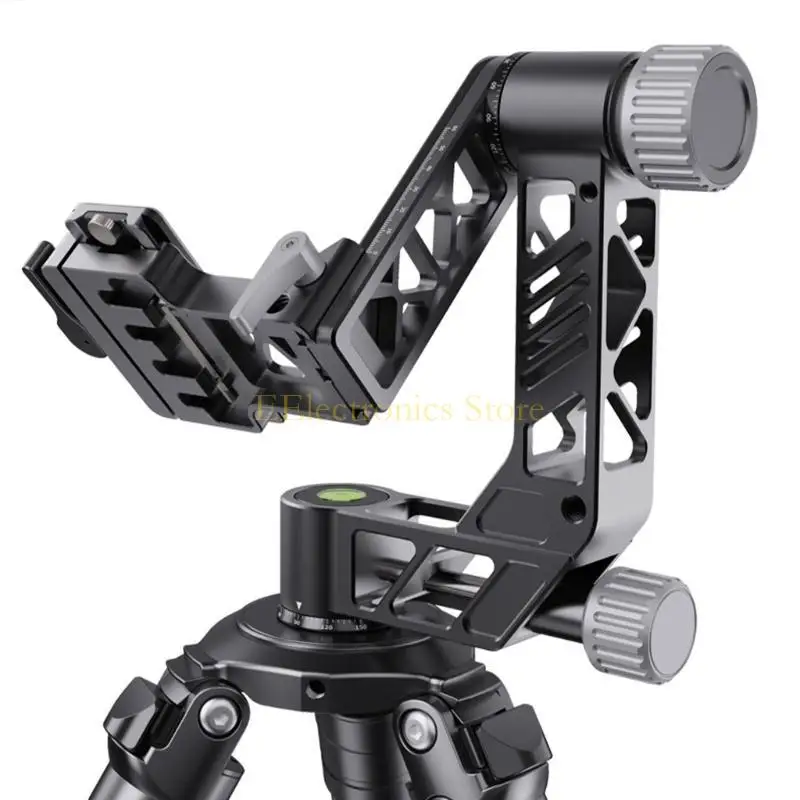 

B03C Professional DSLR Camera GimbalsTripod Head With 360°Rotation 1/4in Plate and Bubble Levels For Long Lens Photography