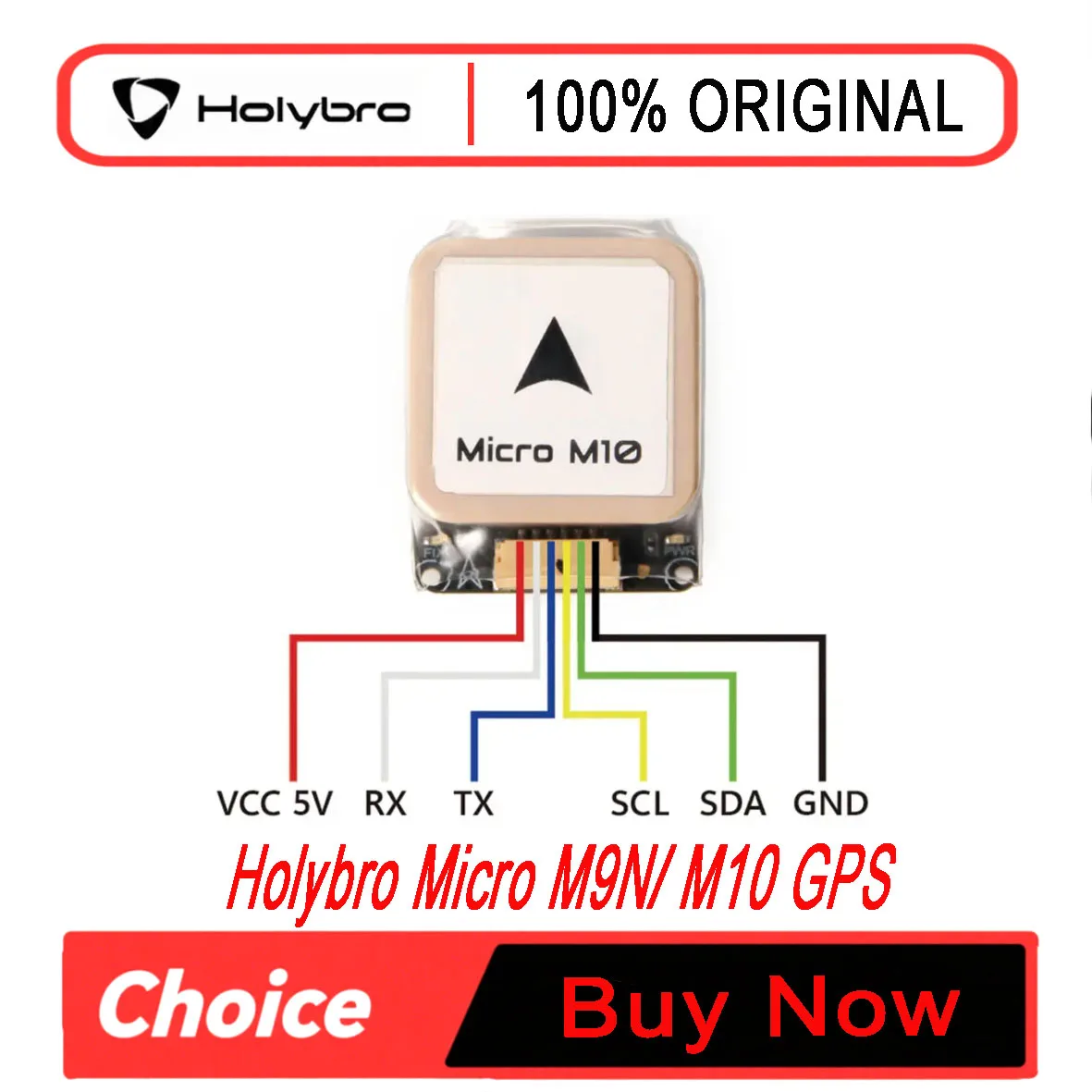 Holybro Micro M9N/ M10 GPS With IST8310 Digital Compass Ceramic Patch Antenna for RC Airplane FPV Long Range Drone