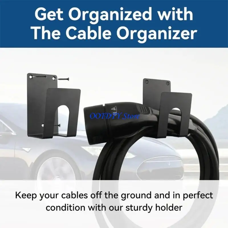 

367A Stainless Steel Holder Set Featuring Cable Hook and Wall Mount for Secure and Organized Charging Area