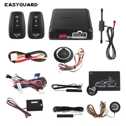 EASYGUARD Start Stop Engine Button Passive Keyless Entry Remote Start Kit for car push start system NFC entry DC12V