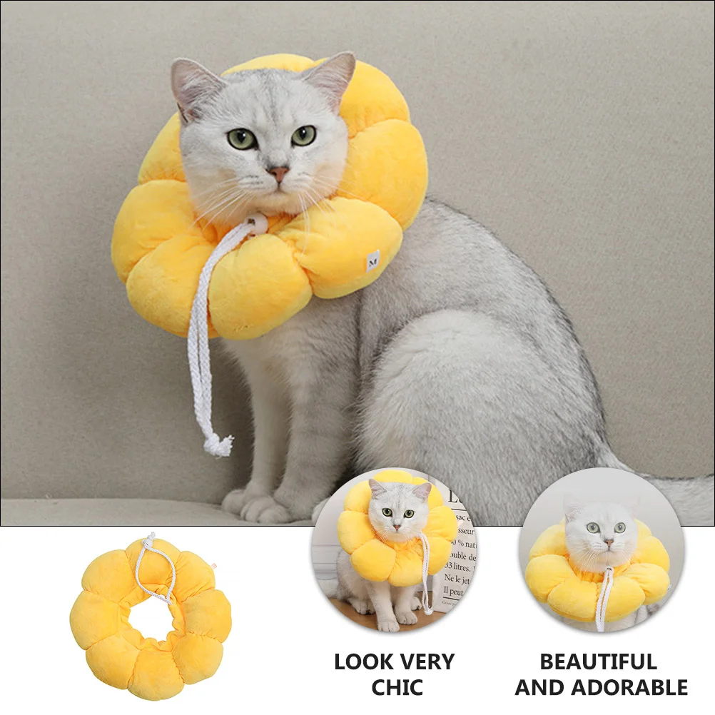 Elizabeth Circle Collar for Pet Wound Heal Cat Cone Kitten Recovery Neck Pp Cotton