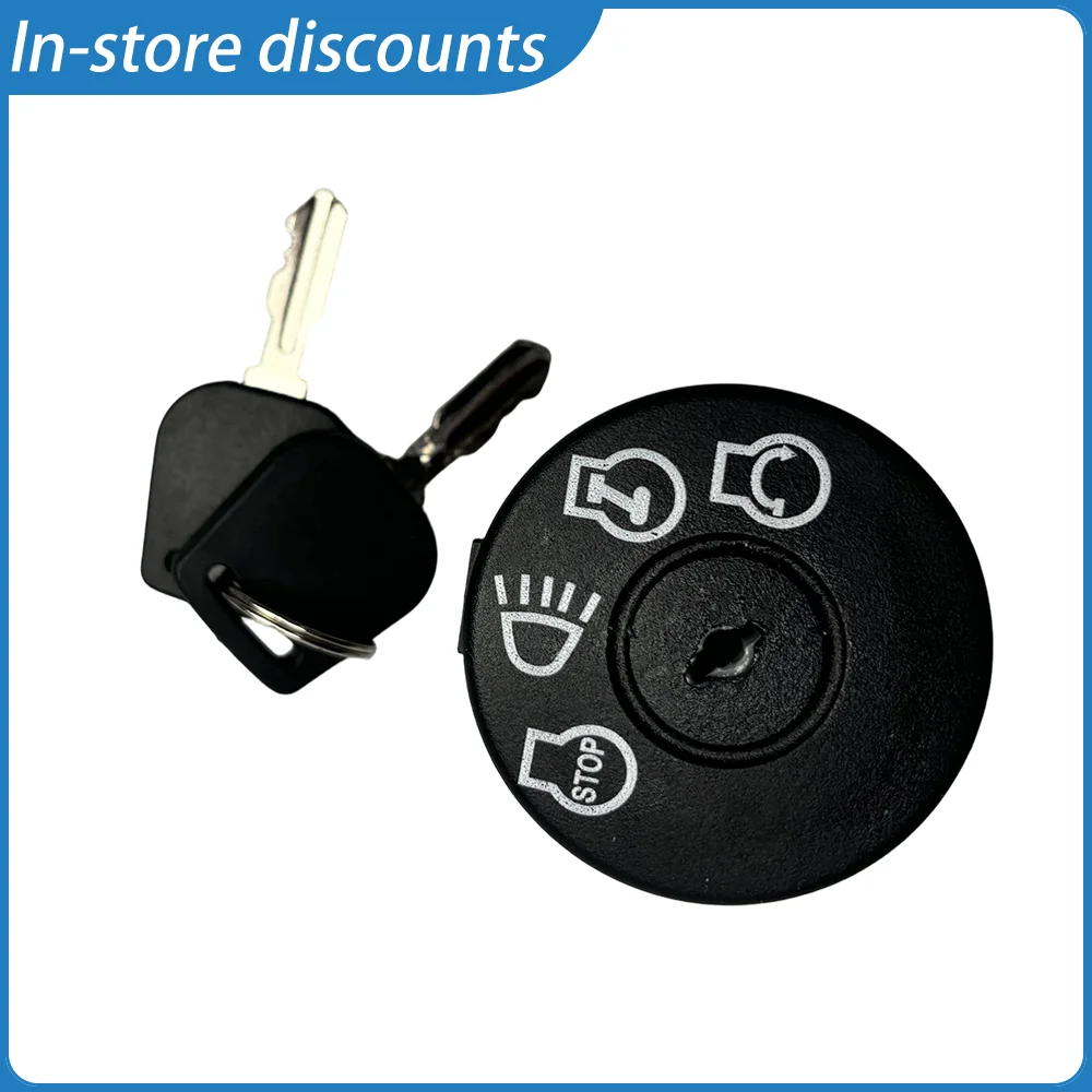 For Lawn Mower Ignition Switch 4 Position with Key 7 terminals Compatible with Husqvarna AYP Craftsman Poulan Sears Lawn Mower R