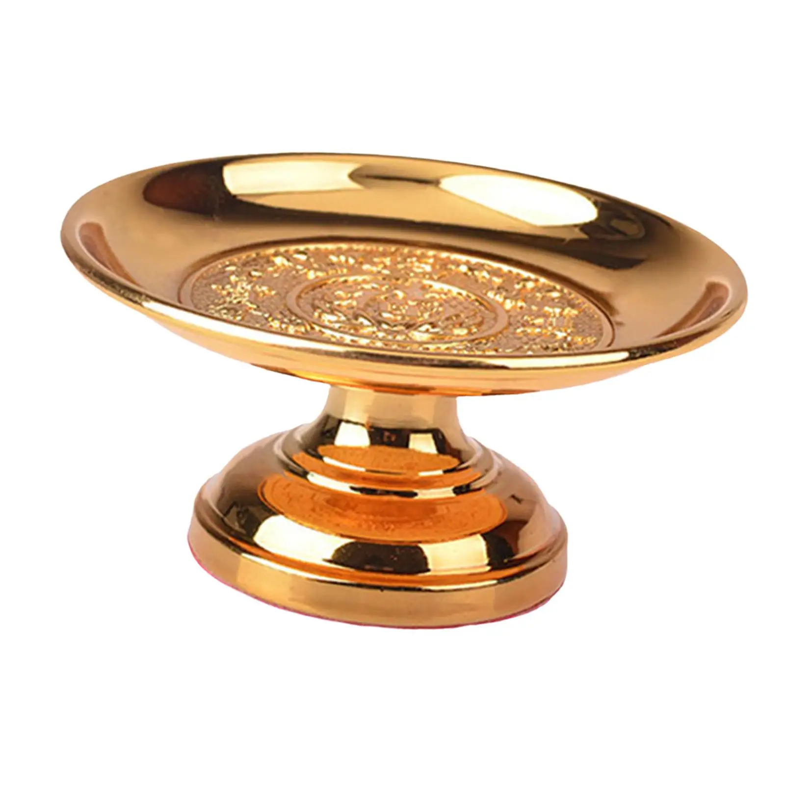 Buddhist Fruit Plate Offering Bowl Tribute Serving Trays Decoration Alloy