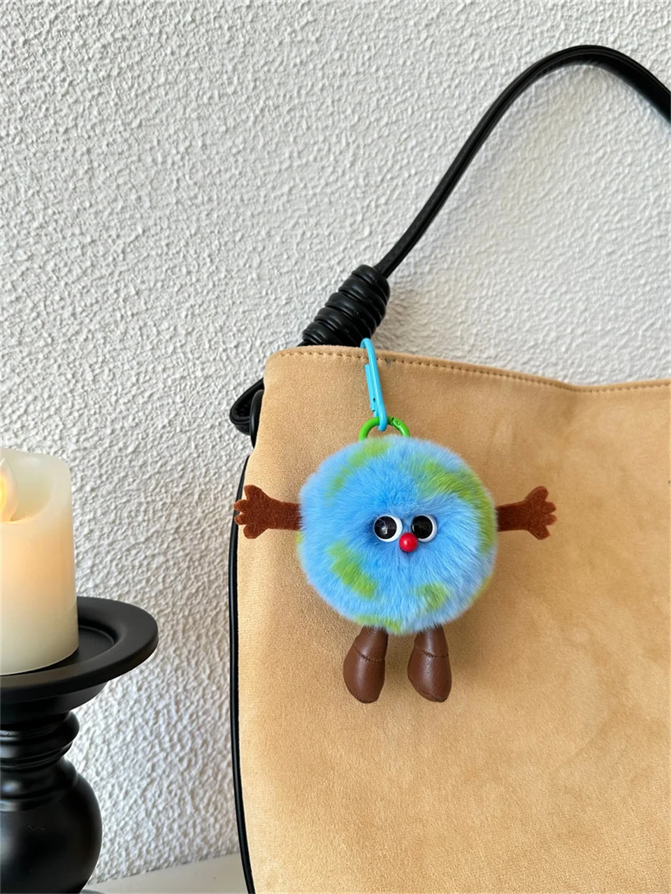 Plüschball-Anhänger Niedlicher Schlüsselanhänger Schlüsselkappe Schlüsselring Mädchen-Taschenanhänger Plüsch-Schlüsselanhänger Cartoon-Puppen-Spielzeuganhänger Paar-Geburtstagsgeschenke – Detail 7