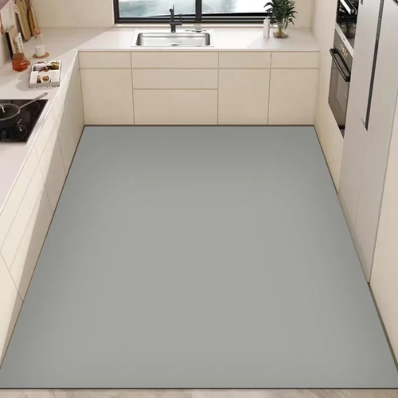 

Kitchen Floor Mat Wipe-free Waterproof Slip-proof Oil-proof Anti-fouling PVC Leather Carpet Home Balcony Soft Rug Ковер Tapis 러그