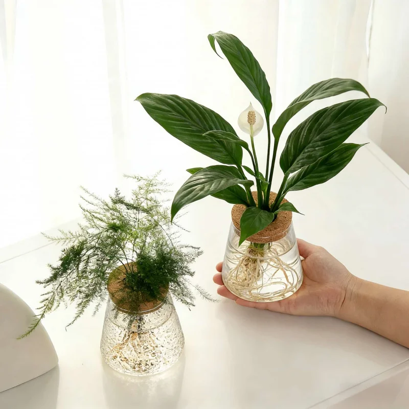 Transparent Glass Hydroponic Flower Pot Stand1-2Personal Use Suitable for Office Green Plant Cutting Nursery Bottle Home Decorat