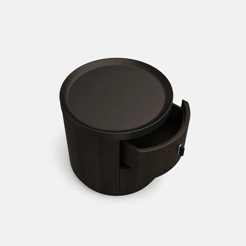 

Italian minimalist modern solid wood paint bedside table solid bedroom storage rack storage cabinet