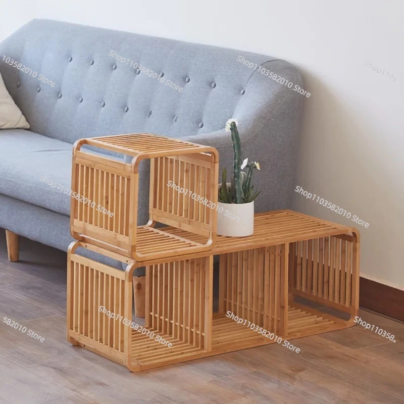 

Multi-Layer Bamboo Storage Rack, Multifunctional Shelf for Bathroom Bedroom Living Room Kitchen, Floor Standing Organizer