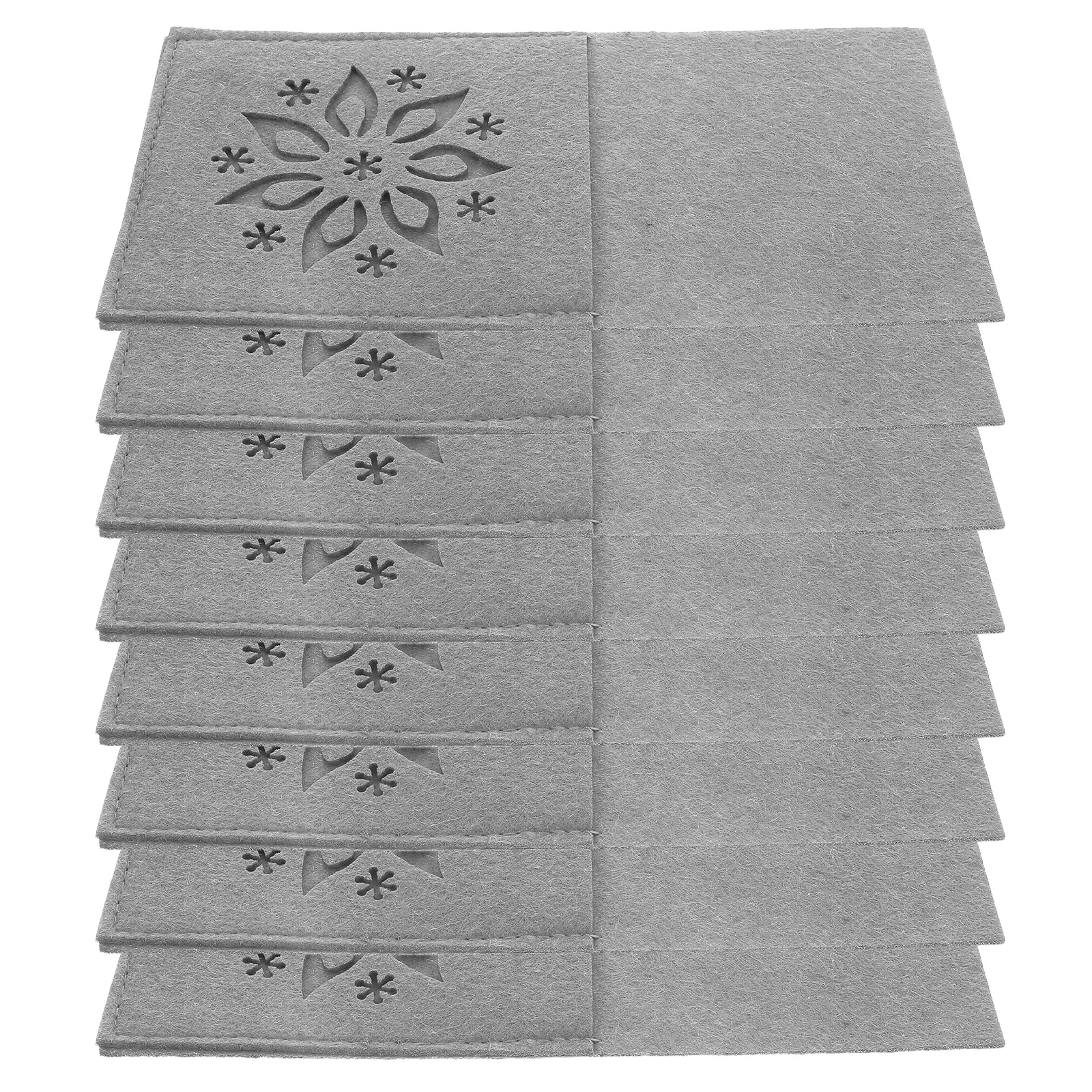 

8Pcs Christmas Rustic Cutlery Bags Snowflake Pattern Silverware Holder Flatware Organizer Party Utensil Sleeves Holiday Decor