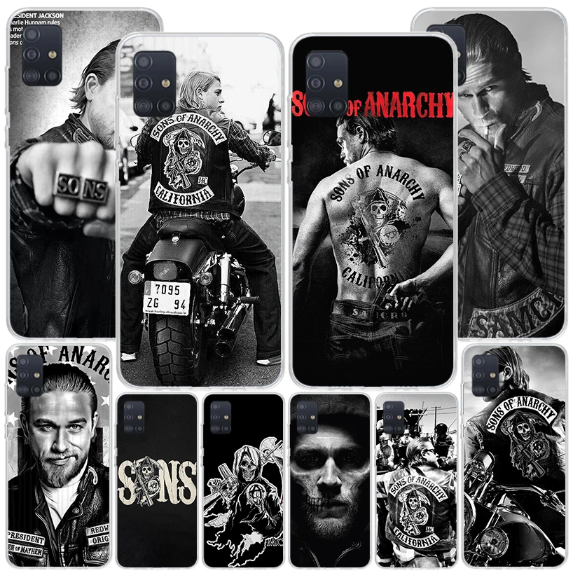 Sons Of Anarchy Black Phone Case For Samsung Galaxy A51 A41 A31 A21S A11 A01 A71 A50S A40 A30 A20S A10S A6 A7 A8 A9 Print Cover