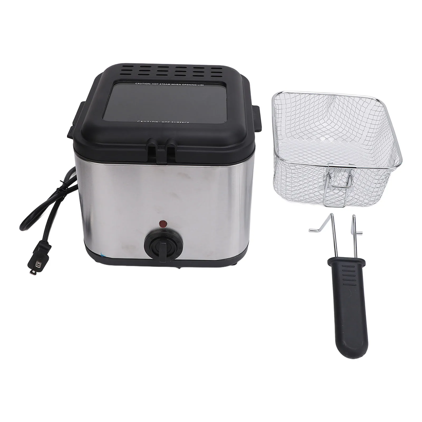 

Electric Fryer Stainless Steel 1000W Temperature Adjustable Multifunction Electric Deep Fryer with Basket