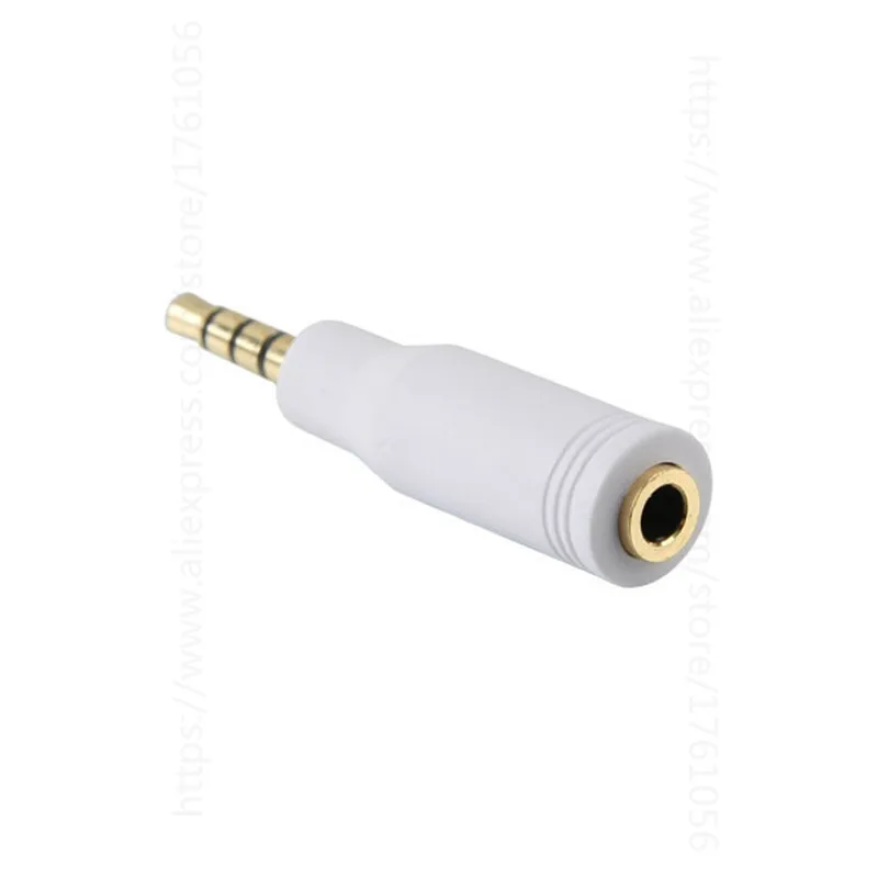 3.5mm 4 pole Male to 3.5mm 3 pole Female Jack Stereo Audio Adapter 3.5 M/F Adaptor