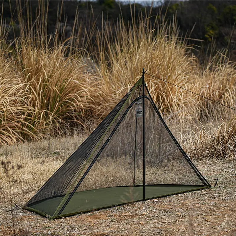 

Outdoor Camping Tent Shelter Netting Rodless Mosquito Tent For Trekking Cycling & Hiking Breathable Anti-Mosquito & Insect Net