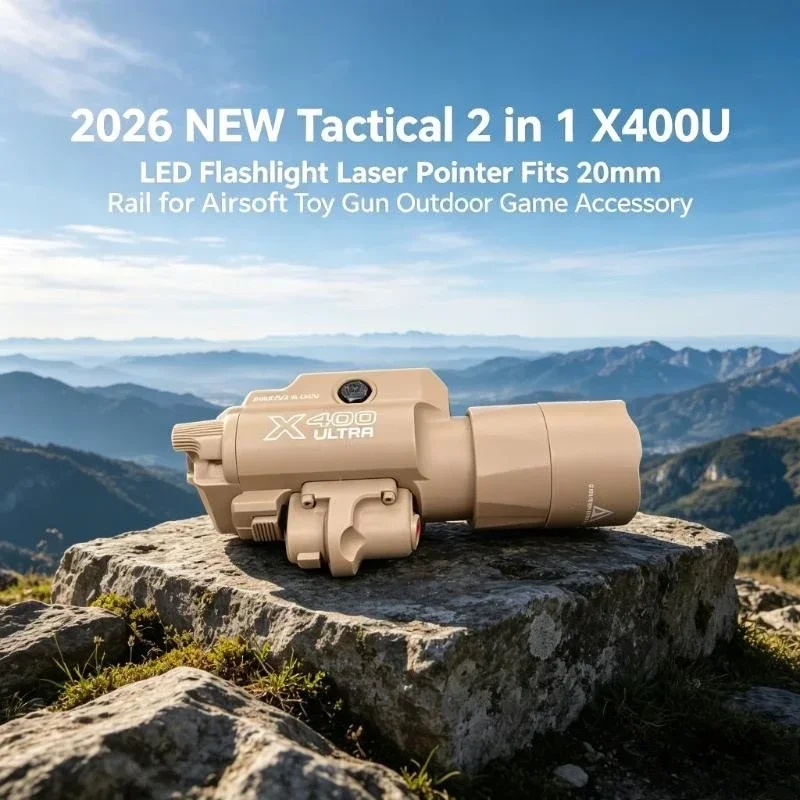 2026 Latest Version X400U Mini Rail Illuminator Red Laser, Compatible 20mm Rail Fittings for Toy Blaster