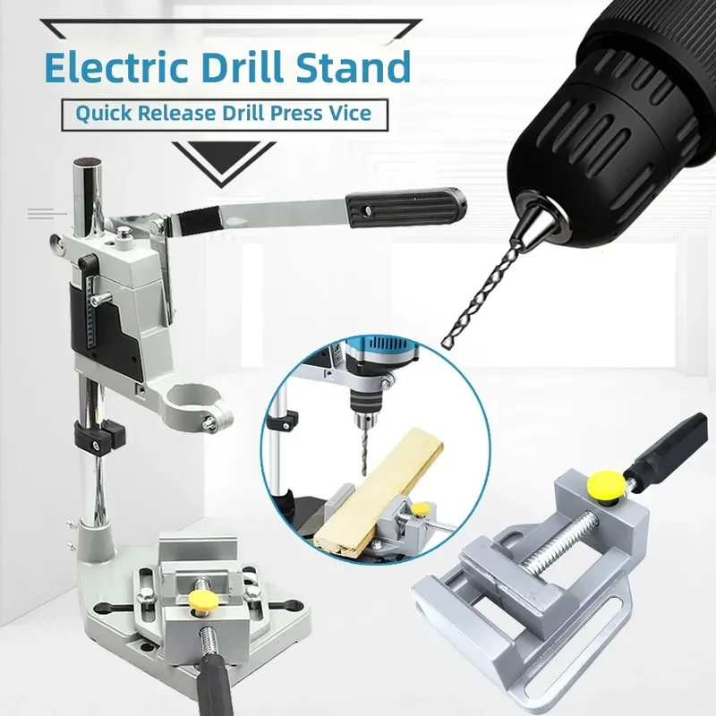 Electric Drill Bracket Stand Hand Drill Holder Base Miniature Table Drill Auxiliary Support for Household Small DIY