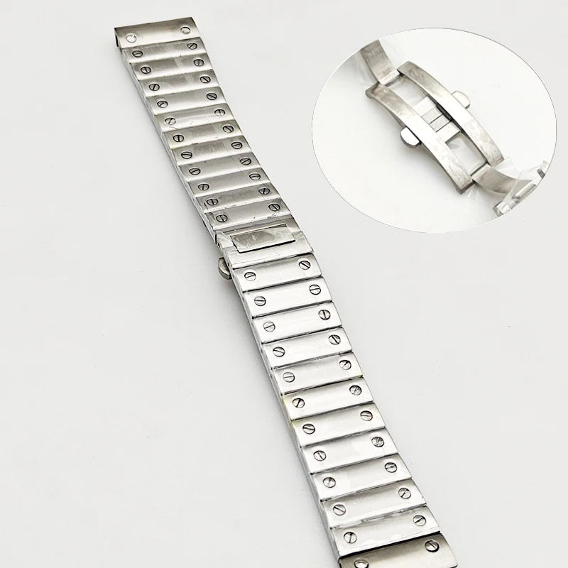 

Solid stainless steel strap, men's watch strap, stainless steel watch strap, butterfly buckle modification accessories