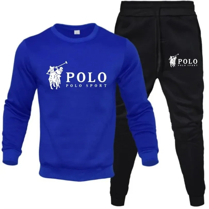 

Cross border e-commerce American casual printed suit men's autumn and winter styles with fleece men's hoodie and pants for sprin