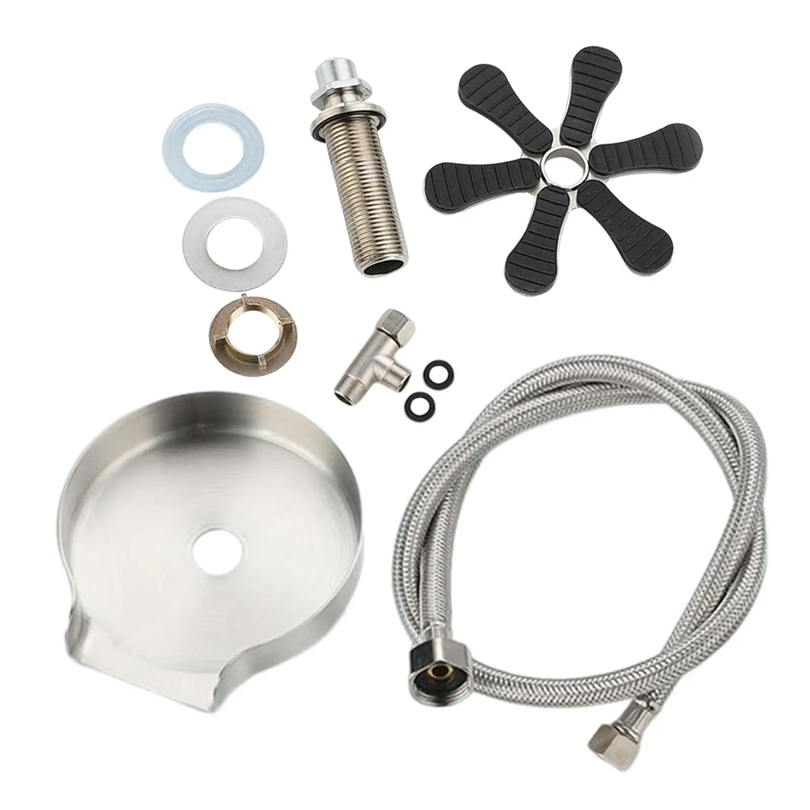 Kitchen Sink Faucet Glass Rinser Automatic Cup Washer High Pressure Copper Steel Cleaner for Bar Coffee Shop Use