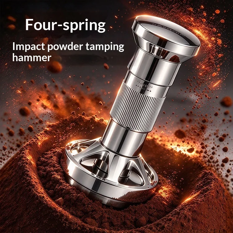 Impact powder pressing hammer Press type elastic powder pressing device with  constant force coffee powder pressing hammer