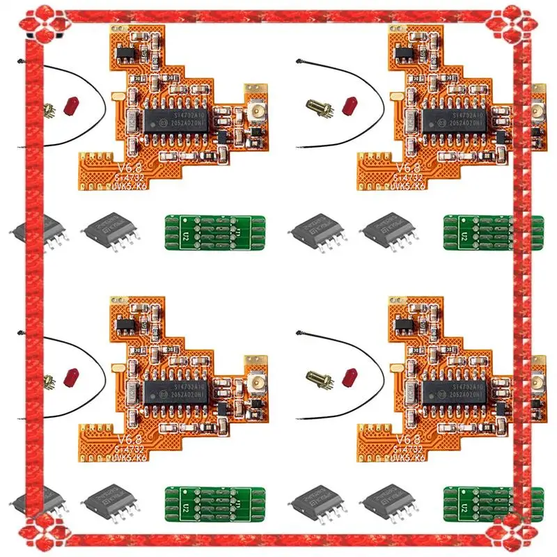 

24-часовая доставка 4X SI4732 V6.8 FPC модуль + 2X 2M чип расширения для Quansheng UVK5 K6 коротковолновый полнодиапазонный/однокрасный ремень Rec