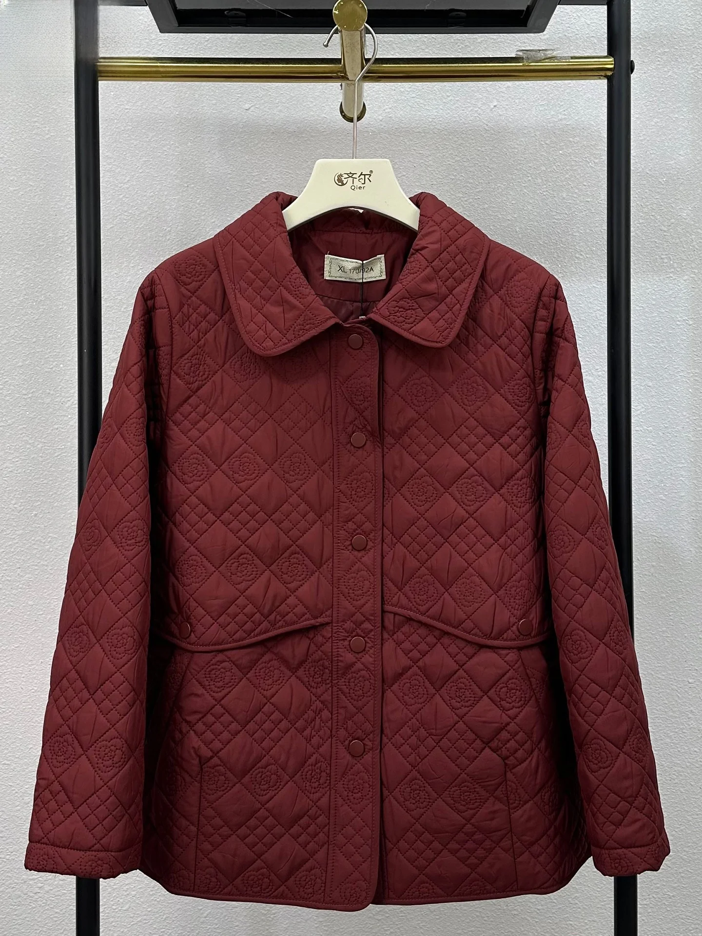 

Autumn Winter Cotton Jaet for Women Loose Fit Lightweight Faionable Materni Coat Casual Sle Polyester Fiber ort Length