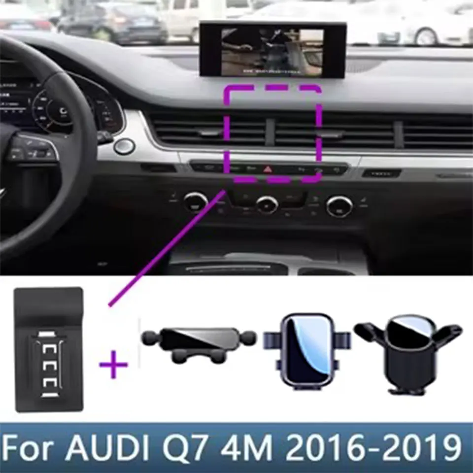 

For Audi Q7 4M 2016 2017 2018 2019 Car Phone Holder Special Fixed Bracket Base Accessories