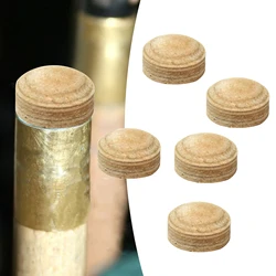 5Pcs Table Billiards Pool Cue Tips Accessories Artificial Leather End Tips for Club Billiard Players Pub Home Personal Use