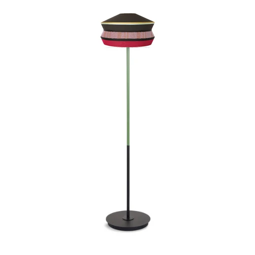 High Quality Modern Light Emitting Diode Floor Lamp with Antique Base Cloth Shade for Hotel Home Gardens and Outdoor Decorations