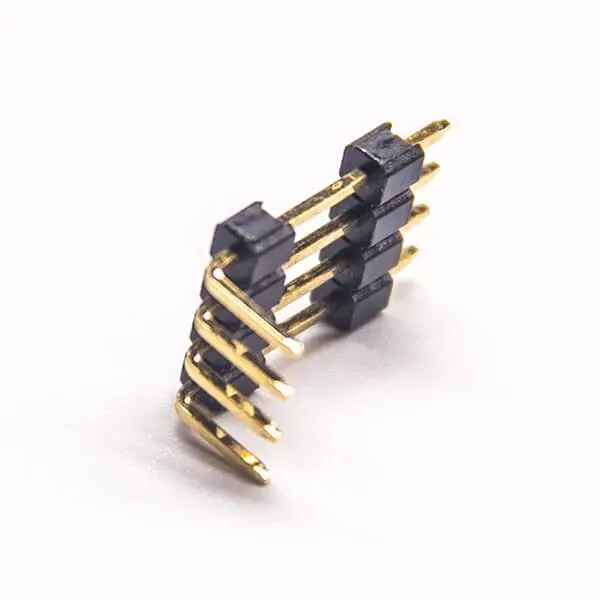  10pcs Double Plastic Pin Header 2.54mm Center Spacing Dual Row Right Angled