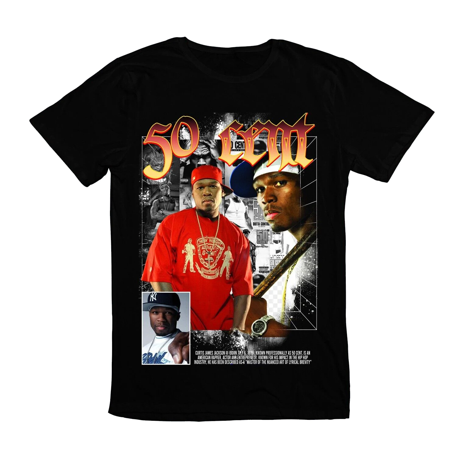 Men 50 Cent Rapper Popular RAP Music Tees New T-Shirt