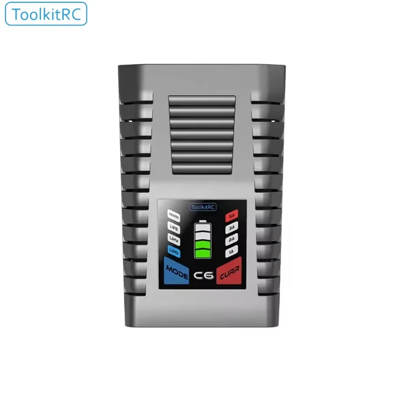 ToolkitRC C6 AC 50W MAX 5A Carregador Simples Inteligente LiPo LiHv LiFe 1-6S NiMh Baterias Modelo RC Racing Freestyle