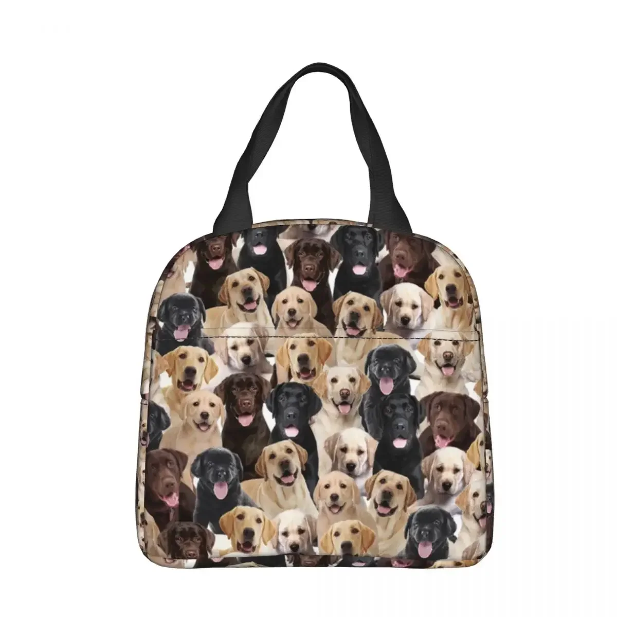 Labrador Cute Dog Insulated Lunch Bags Thermal Bag Meal Container Christmas Leakproof Lunch Box Tote for Men Women Beach Travel