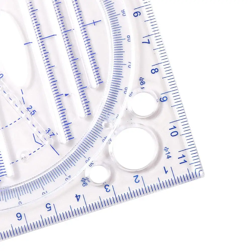 Geometric Function Geometric Drawing Template Springhall Angle Multifunctional Drawing Ruler Circle Maker Drawing Ruler
