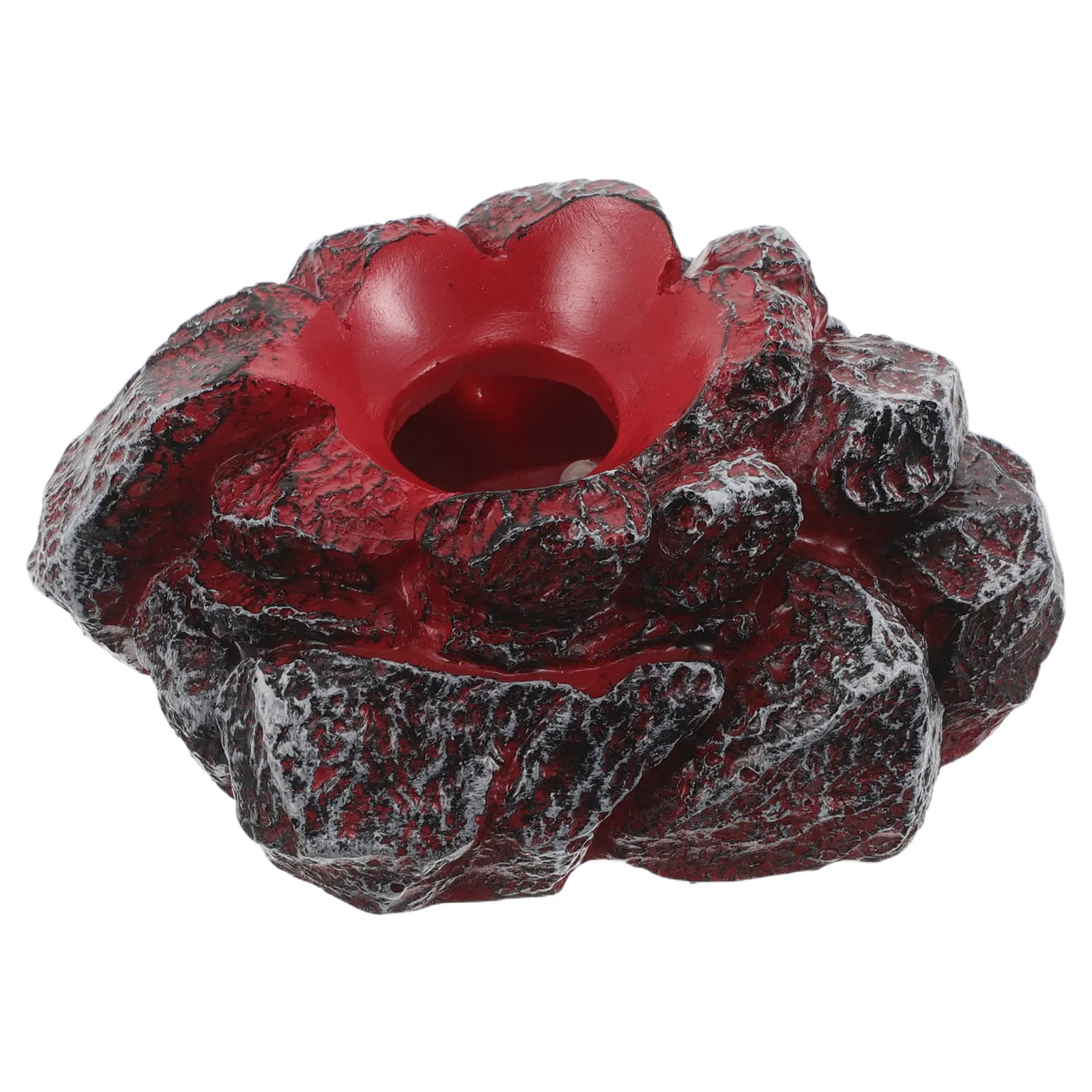 Illuminated Resin Lava Display Pedestal Glowing Center Effect Light-Up Tabletop Base for Collectibles Home Office Reading Space