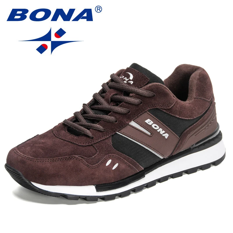 BONA 2022 New Designers Running Shoes Fashion Sneakers Men Large Size Light Comfortable Casual Shoes Man Jogging Sports Shoes