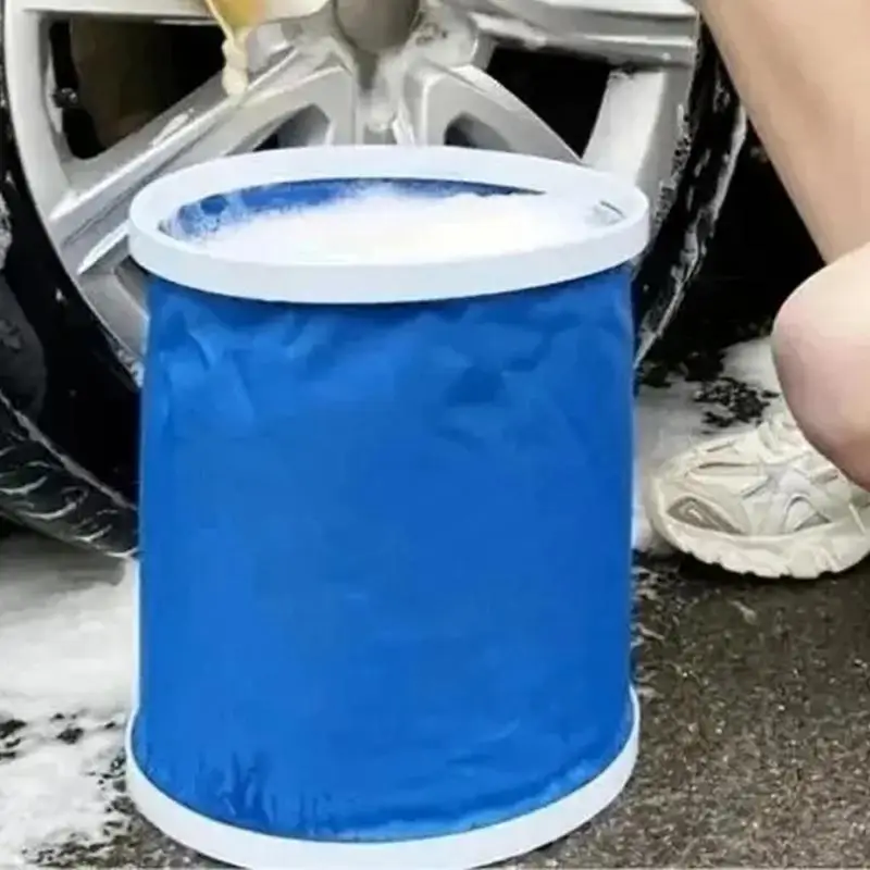 Car Wash Bucket Portable Camping Bucket Water Container Large Capacity Outdoor Basin Folding Camp Wash Basin for Picnics Fishing