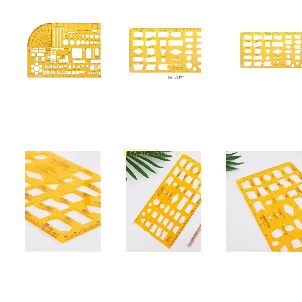 K Resin Chart Symbol Drafting Template Ruler Stencil Measuring Tool Student best sale