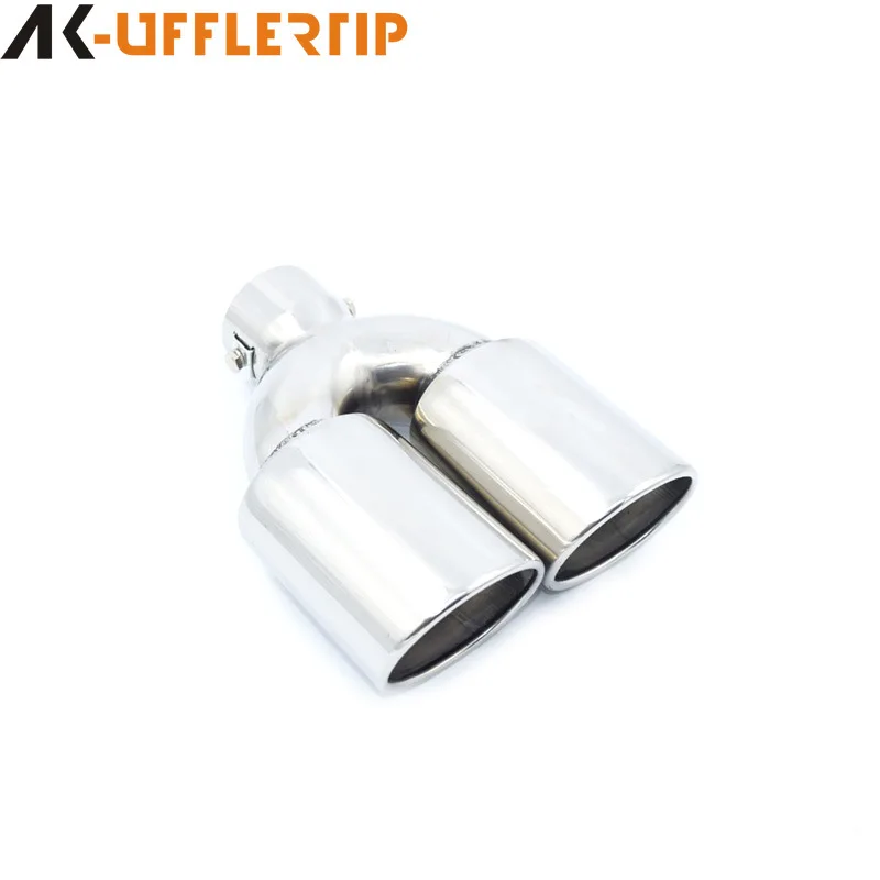 مناسبة لأنبوب العادم العام للحلق ذو الذيل 304 غطاء عادم من الفولاذ المقاوم للصدأ أنبوب عادم حدق ذيل واحد إلى اثنين