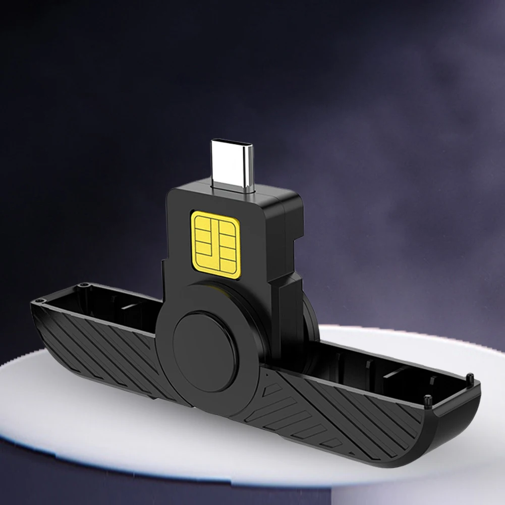 

ID CAC Card Reader Type-C USB Common Access CAC ATM Card Visa Reader for SIM Chip for Government ID ActivClient AKO
