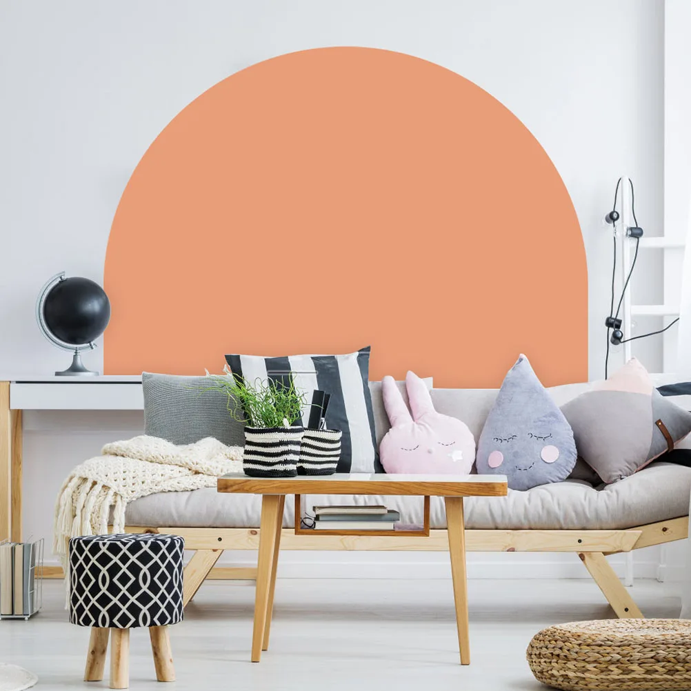 

Geometric Wallpaper Arch Decor Removable Decals Peel and Stick Mural Adhesive Modern Arched Decorations