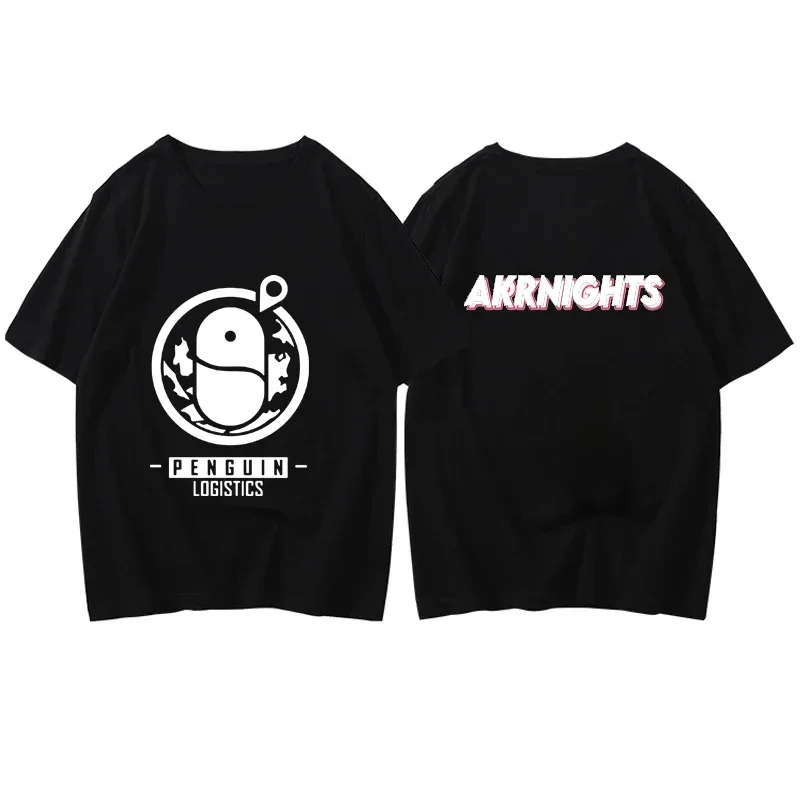 Hot Game Arknights Logo Japan Anime Tshirt Rational Zero Doctor Short Sleeve Clothes Amiya Otaku ACG Printed Man T-shirt Hipster