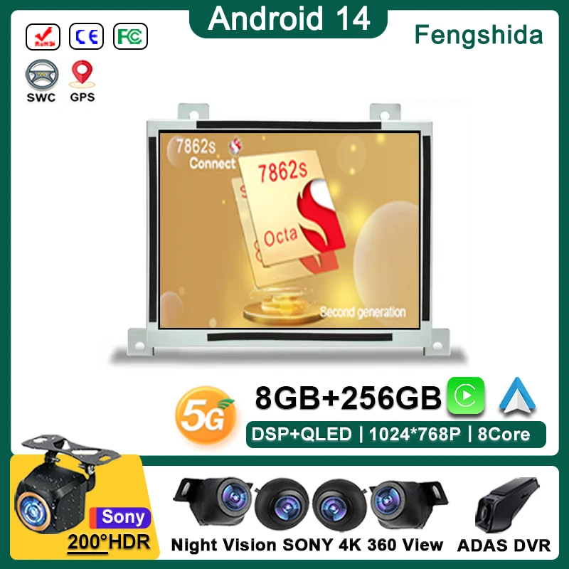 

8.4 inch Android 14 For Dodge Charger Challenger 2015-2019 Car Radio Player Multimedia GPS Radio Replacement Wireless Carplay